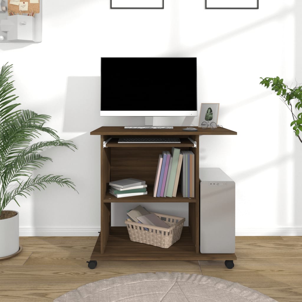 Schreibtisch Weiß 80x50x75 cm Holzwerkstoff
