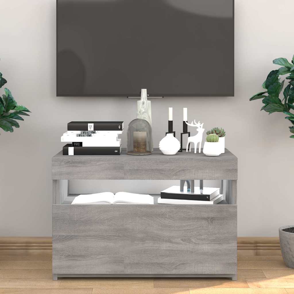 TV-Schrank mit LED-Leuchten Weiß 120x35x40 cm