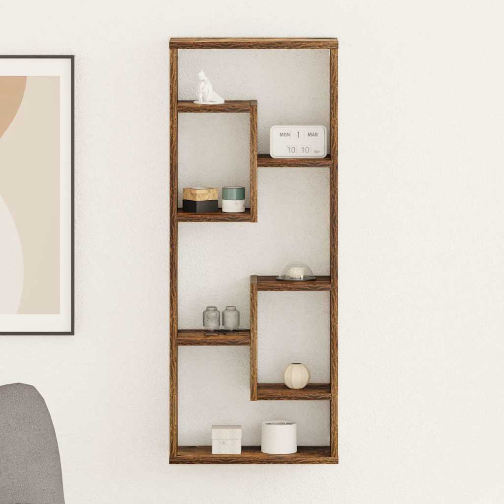 Wandregal Weiß 36x16x90 cm Holzwerkstoff