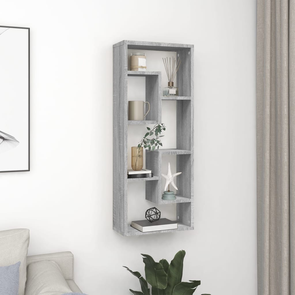 Wandregal Weiß 36x16x90 cm Holzwerkstoff