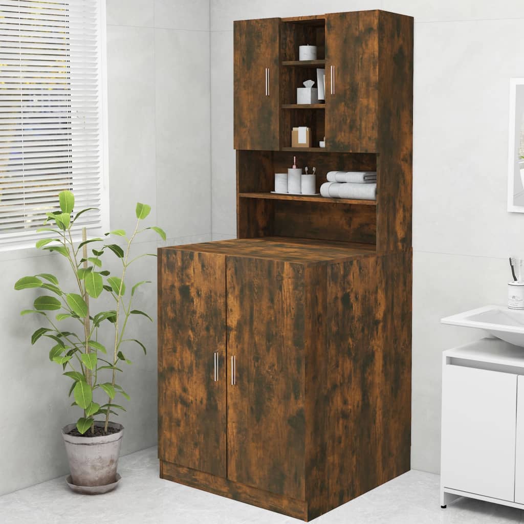 Waschmaschinenschrank Weiß 70,5x25,5x90 cm