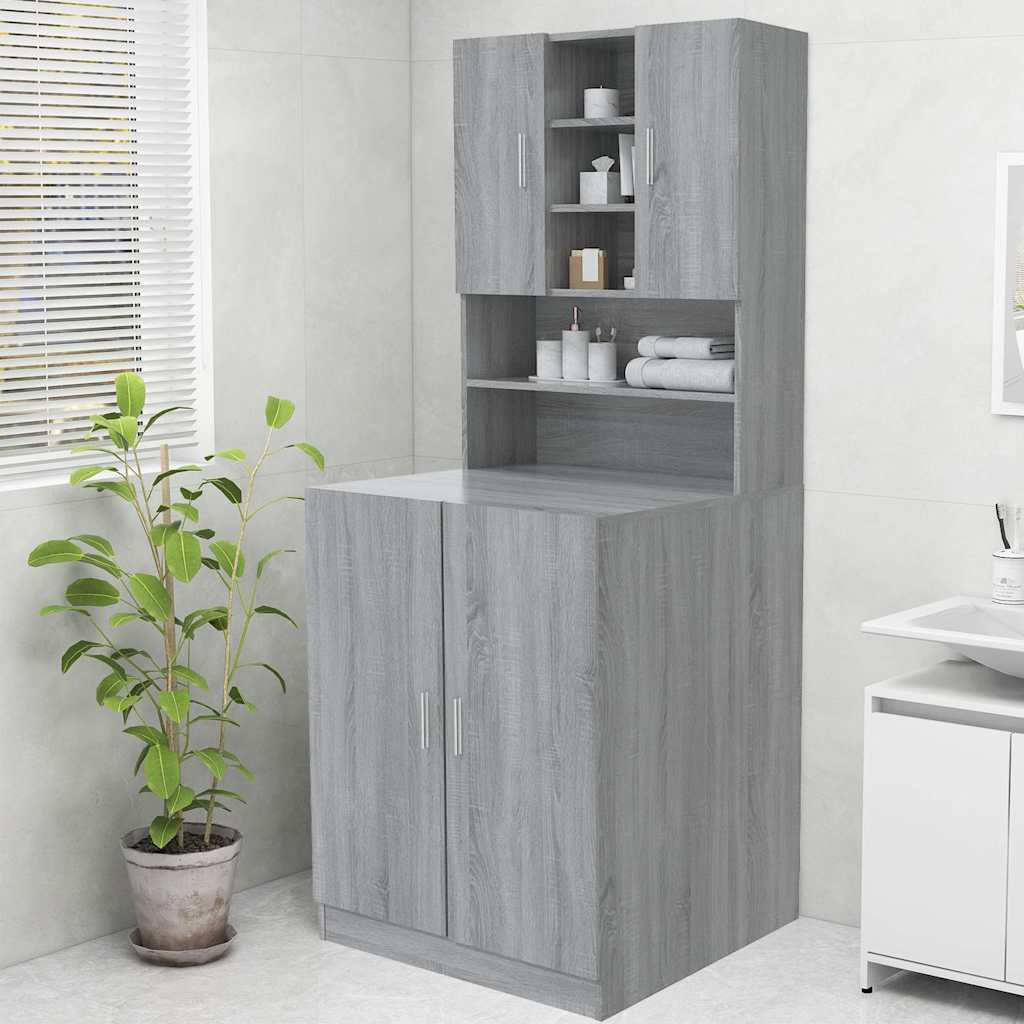 Waschmaschinenschrank Weiß 70,5x25,5x90 cm