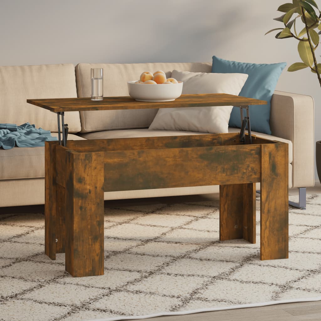 Couchtisch Weiß 101x49x52 cm Holzwerkstoff