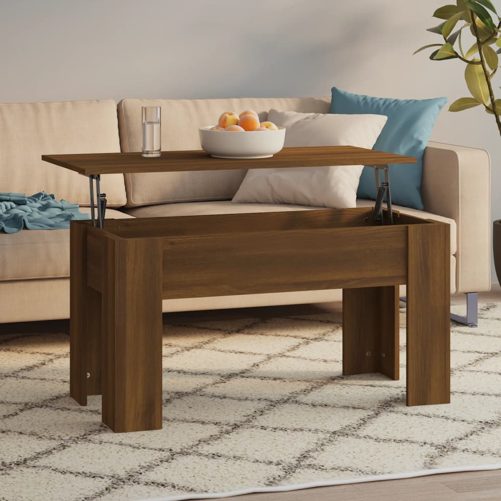 Couchtisch Weiß 101x49x52 cm Holzwerkstoff