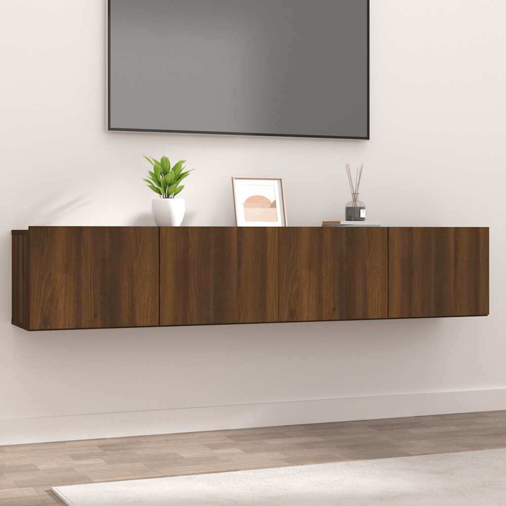 TV-Schränke 2 Stk. Weiß 80x30x30 cm Holzwerkstoff