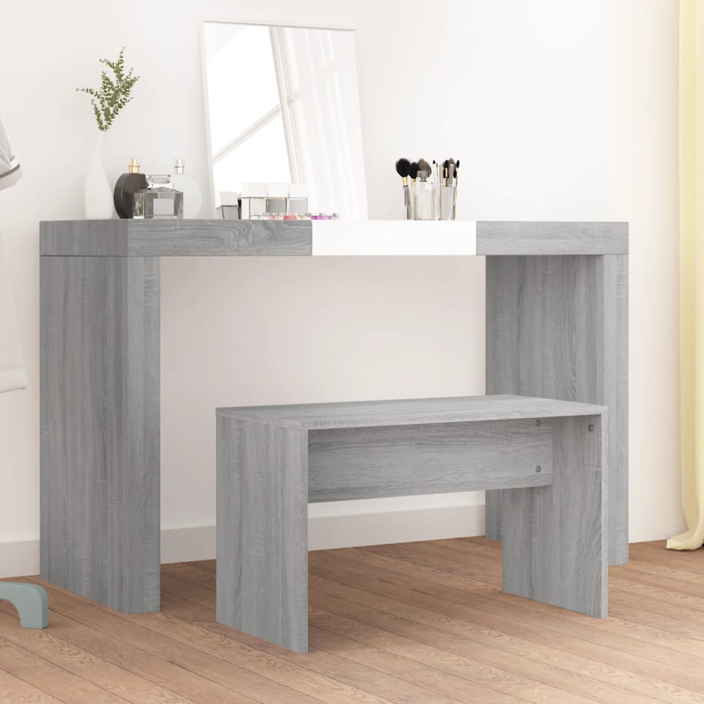 Schminkhocker Weiß 70x35x45 cm Holzwerkstoff