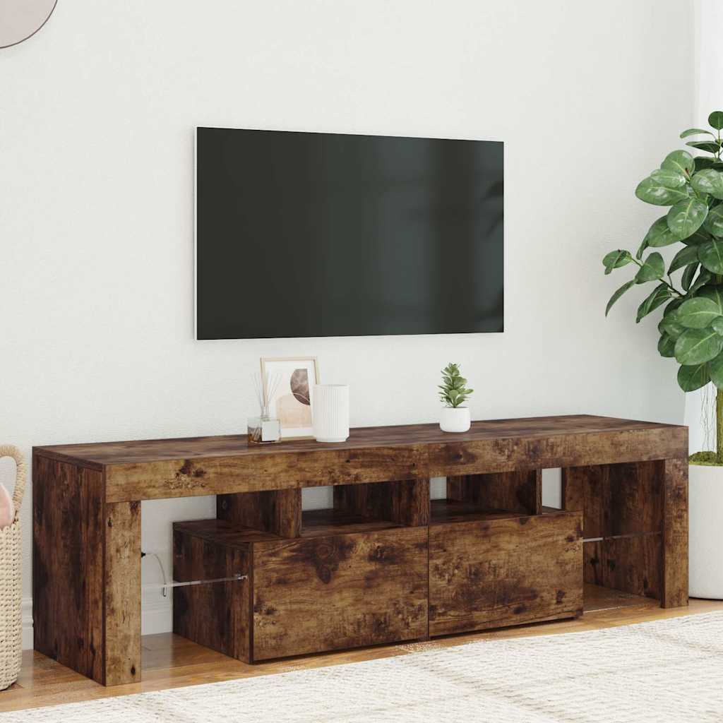 TV-Schrank mit LED-Beleuchtung Weiß 140x36,5x40 cm