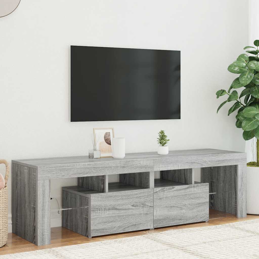 TV-Schrank mit LED-Beleuchtung Weiß 140x36,5x40 cm