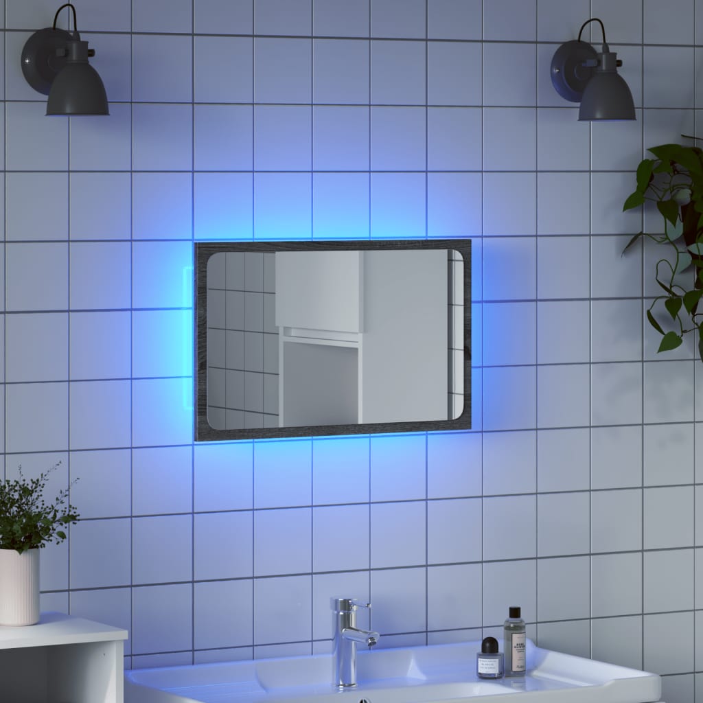 LED-Badspiegel Weiß 60x8,5x37 cm Acryl