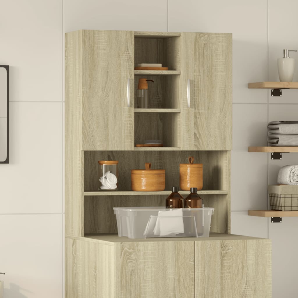 Waschmaschinenschrank Weiß 70,5x25,5x90 cm