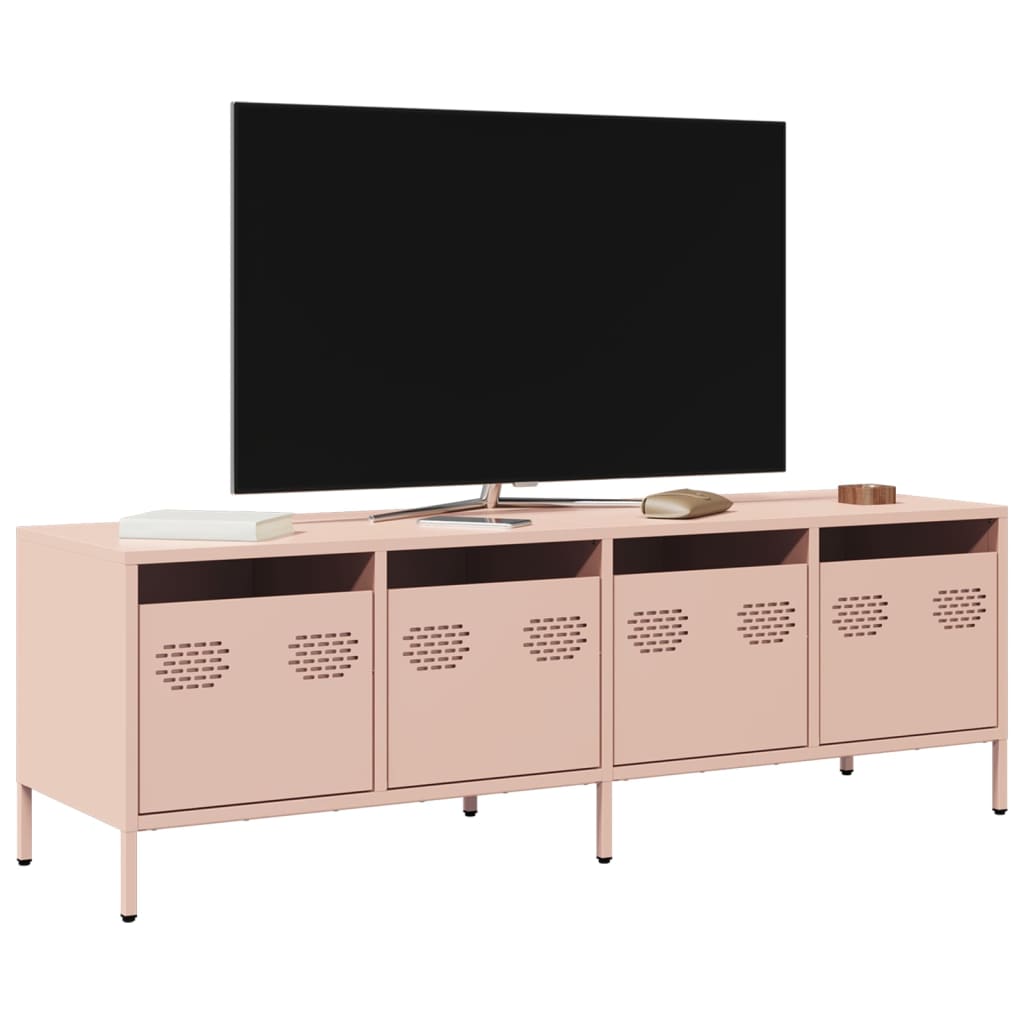 vidaXL TV-Schrank Schwarz 202x39x43,5 cm Kaltgewalzter Stahl