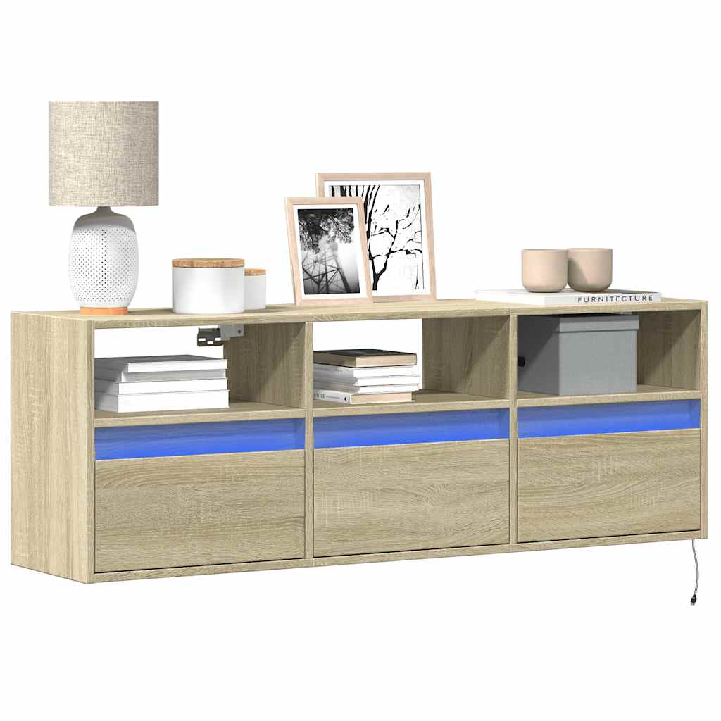 vidaXL TV-Wandschrank mit LED Weiß 180x31x45 cm