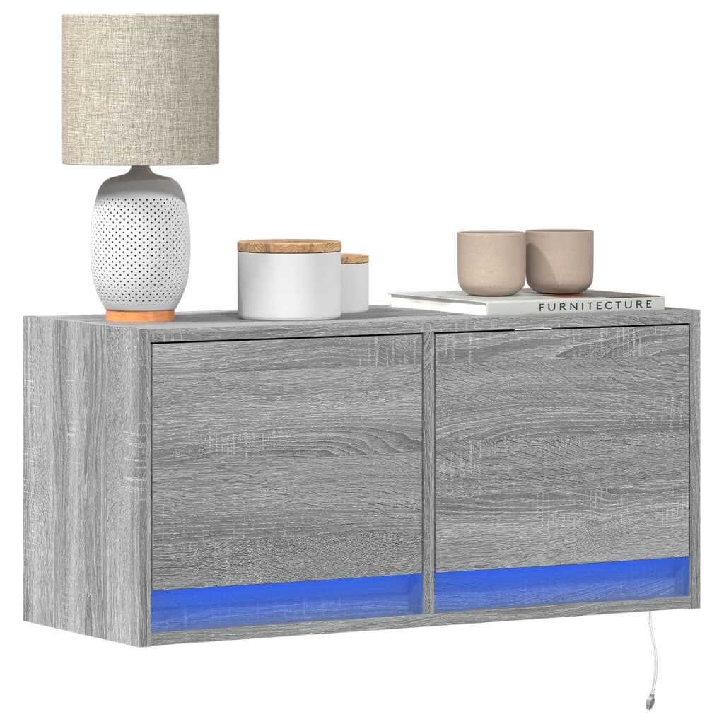 vidaXL TV-Wandschrank mit LED Weiß 180x31x38 cm