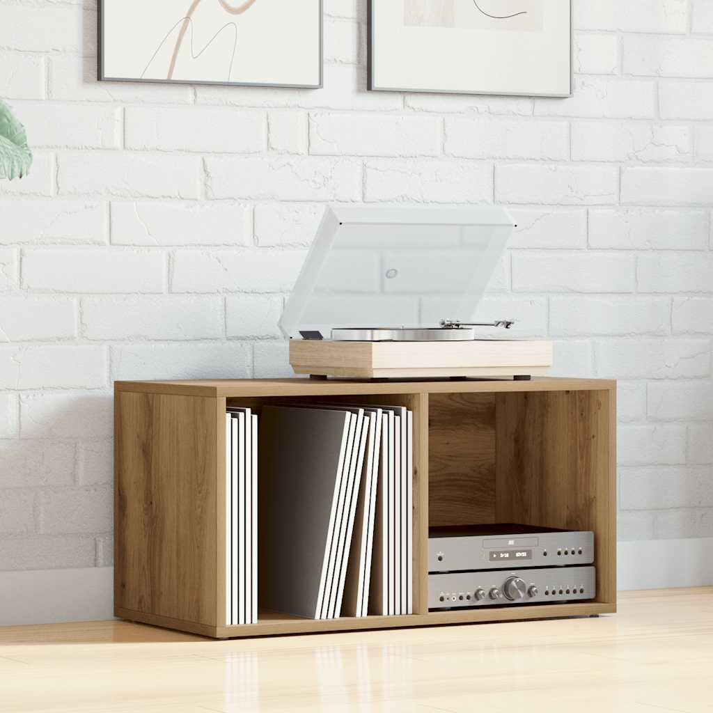 vidaXL Schallplatten-Aufbewahrungsbox Weiß 71x34x36 cm Holzwerkstoff
