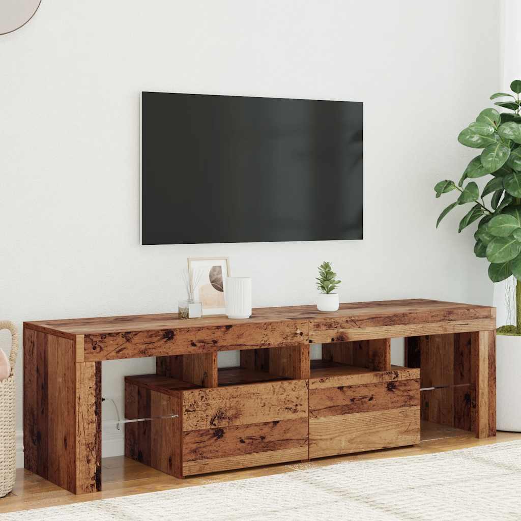 TV-Schrank mit LED-Beleuchtung Weiß 140x36,5x40 cm