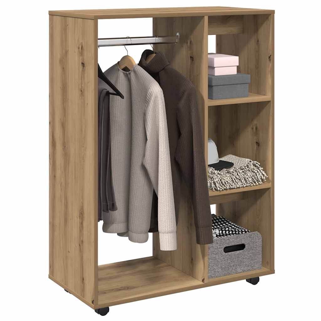 Kleiderschrank Weiß 80x40x110 cm Holzwerkstoff