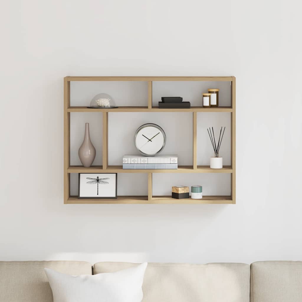 Wandregal Weiß 75x16x55 cm Holzwerkstoff