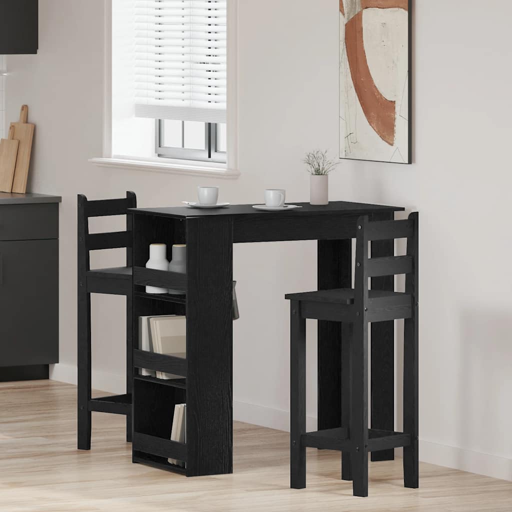 Bartisch mit Ablagefläche Weiß 102x50x103,5 cm Holzwerkstoff