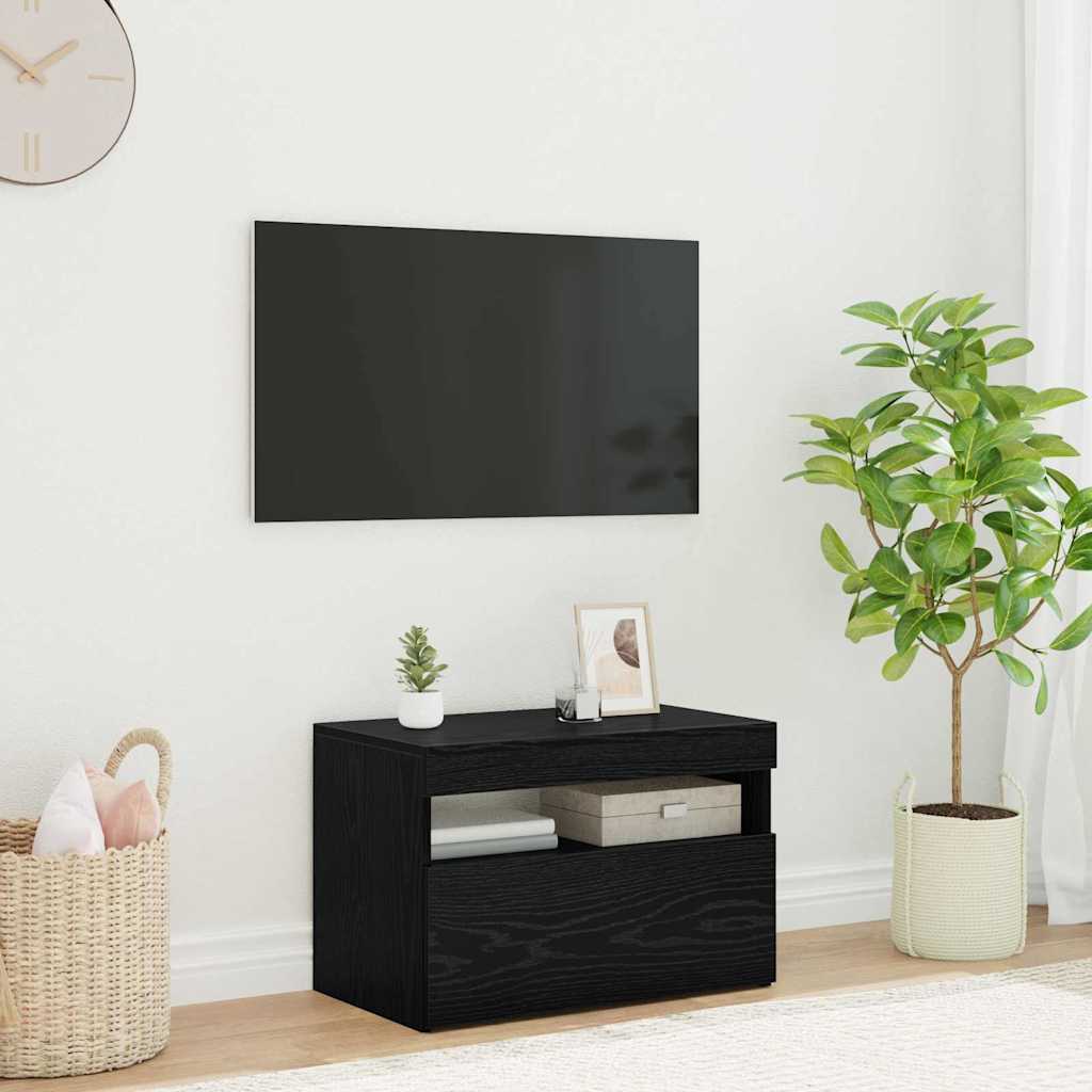 TV-Schrank mit LED-Leuchten Weiß 120x35x40 cm