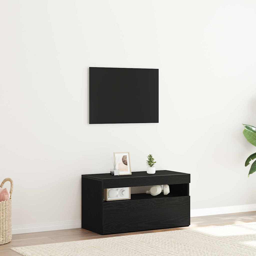 TV-Schrank mit LED-Leuchten Weiß 120x35x40 cm