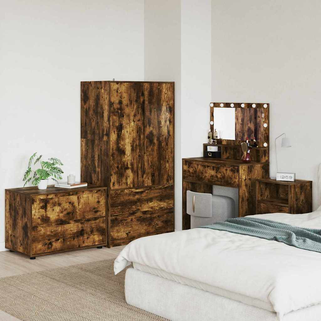 vidaXL Stauraumschränke 2 pcs Weiß 80 x 48 x 105 cm Holzwerkstoff