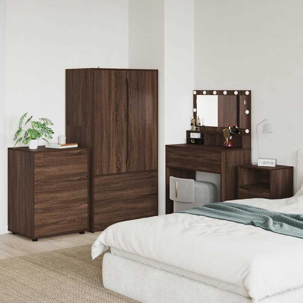 vidaXL Stauraumschränke 2 pcs Weiß 80 x 48 x 105 cm Holzwerkstoff